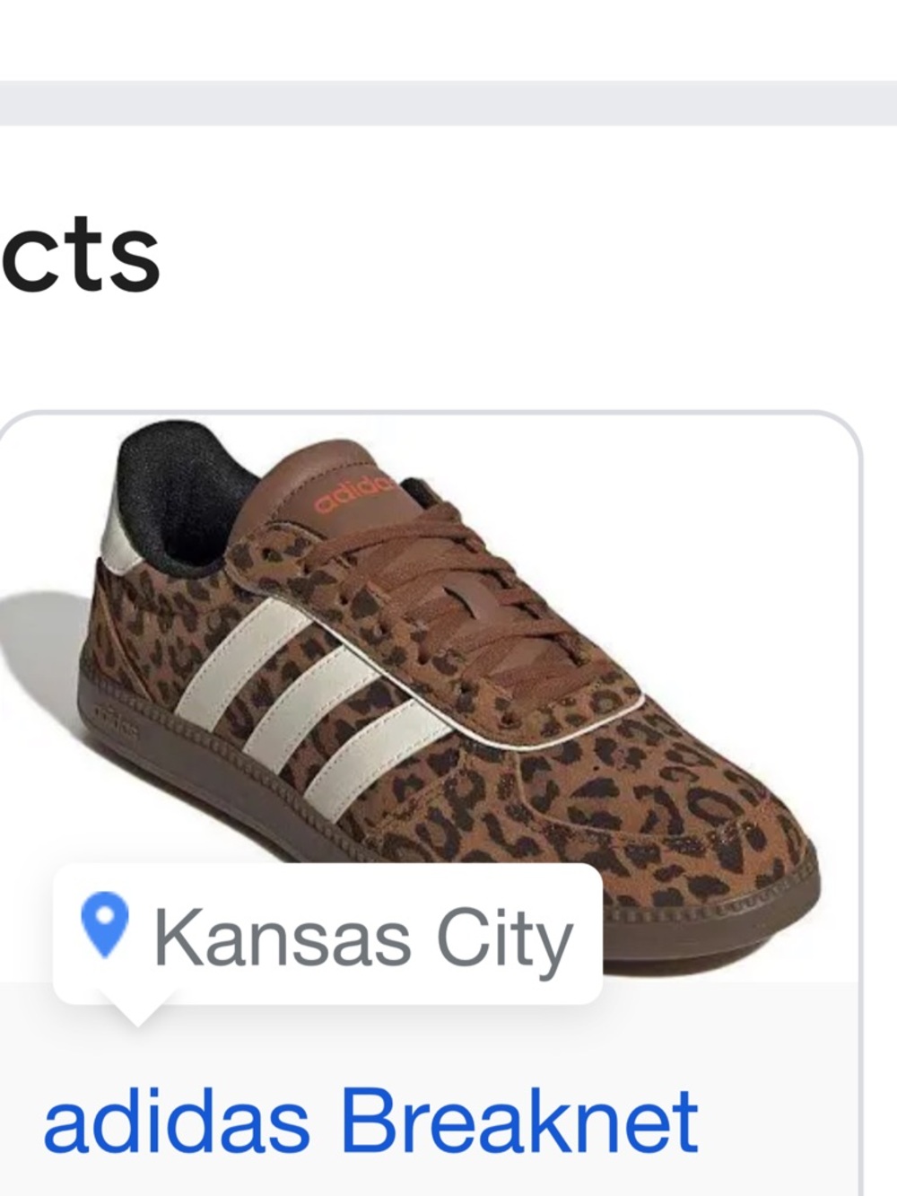 adidas Breaknet Leopard Print Sneaker - Brown/Tan/Silver